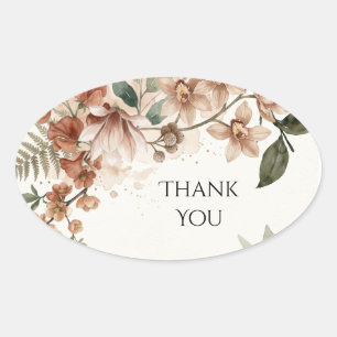 Blush Orchid Fern Wedding Sticker