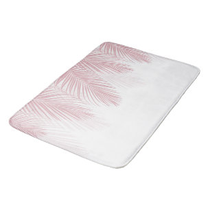 Blush Palm Leaves Finesse 2 #tropical #art Bath Mat