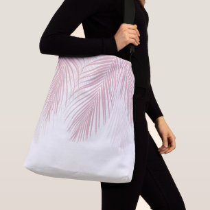 Blush Palm Leaves Finesse 2 #tropical #art Crossbody Bag