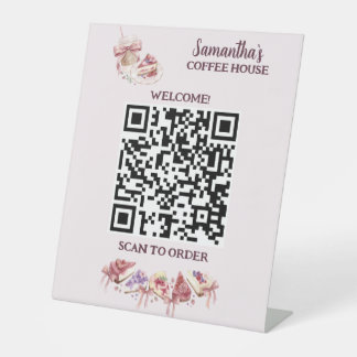 Blush Patisserie Cafe Custom Brand Pedestal Sign