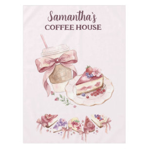 Blush Patisserie Cafe Custom Brand Tablecloth