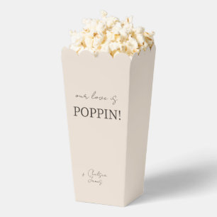 Blush Peach Chic Couple Popcorn Favour Box
