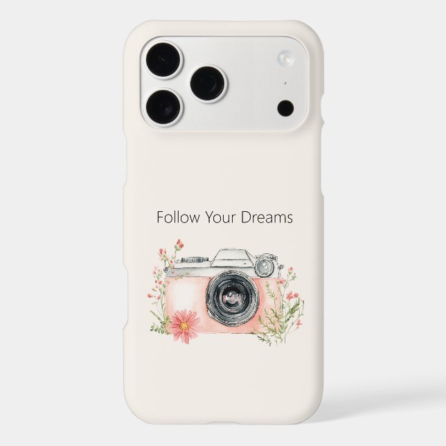 Blush Peach Floral Camera Dreams (Back)