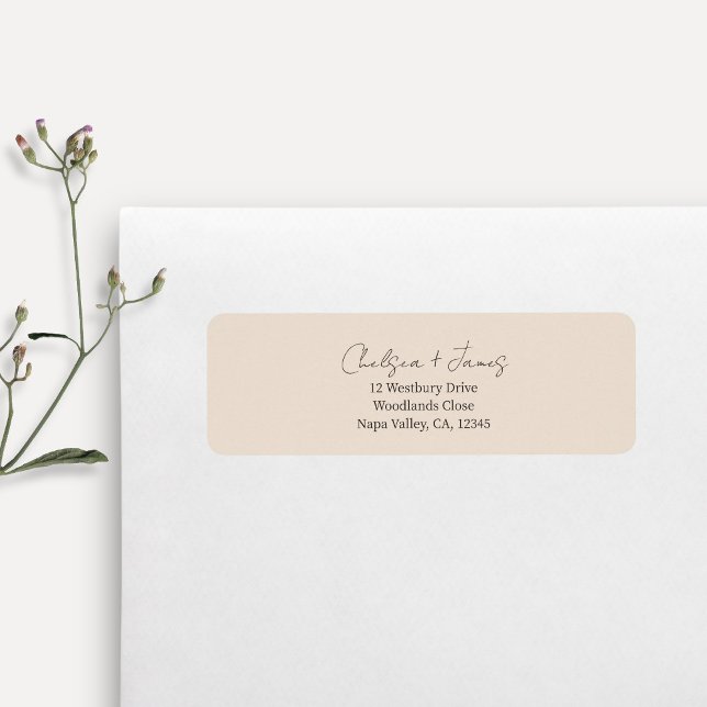 Blush Peach | Simple Welcome Wedding Address (Creator Uploaded)