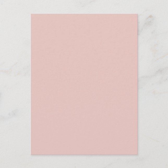 Blush Peachy Light Pink Solid Colour Background Postcard (Front)