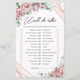 Blush peonies eucalyptus gold Would she Rather