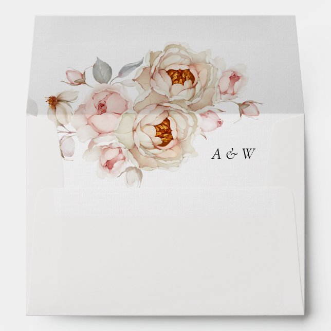 Blush Peony and Rose Envelope  (Back (Bottom))