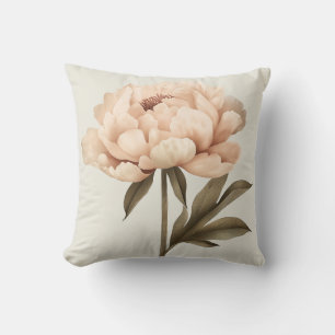 Blush Peony Elegance: Sophisticated Grace Pillow