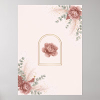 Blush Peony Gold Arch Corner Floral Art