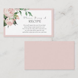 Blush Peony Recipe Enclosure Card
