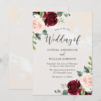 Blush Perfection: Watercolor Marble Floral Wedding