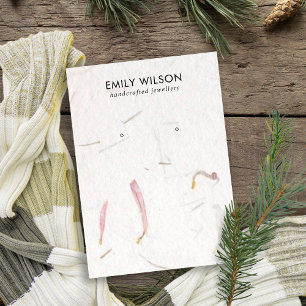 BLUSH PETA HANDMADE PAPER  STUD EARRING DISPLAY CA BUSINESS CARD