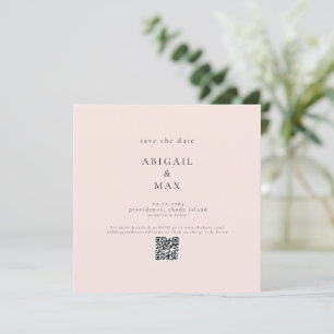 Blush Photo Wedding Square Save the Date