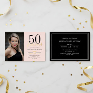 Blush Pink 50 And Fabulous Photo Gold