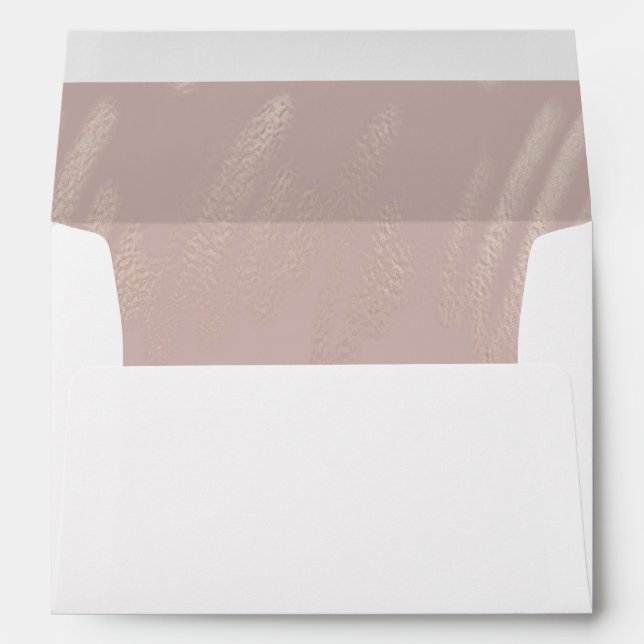 Blush Pink Abstract Wedding Envelope Liner (Back (Bottom))