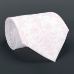 Blush Pink Acanthus Floral Damask Wedding Neck Tie<br><div class="desc">A blush pink wedding neck tie featuring a blush pink acanthus leaf pattern against a pure white background. Makes a great groom and groomsmen wedding neck tie.</div>
