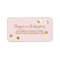 blush pink address labels with glitter confetti