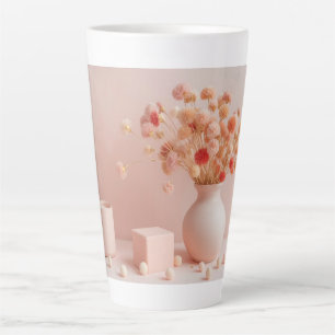 Blush Pink Aesthetic Mug - Boho Dried Flowers Mug