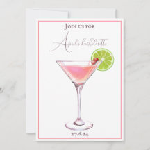 Blush pink and aubergine classic cocktail