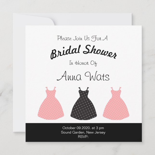 Blush Pink and Black Gown Necklaces Pattern (Front)