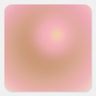 Blush Pink And Brown Gradient Square Sticker