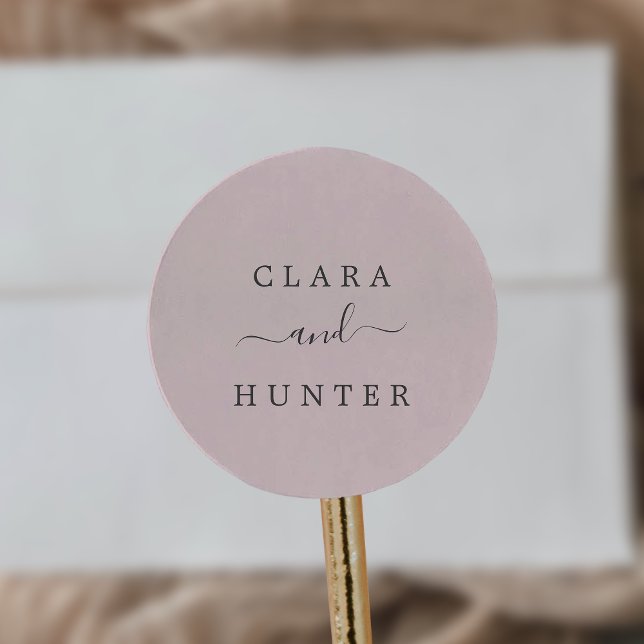 Blush Pink and Charcoal Wedding Envelope Seals (Creator Uploaded)