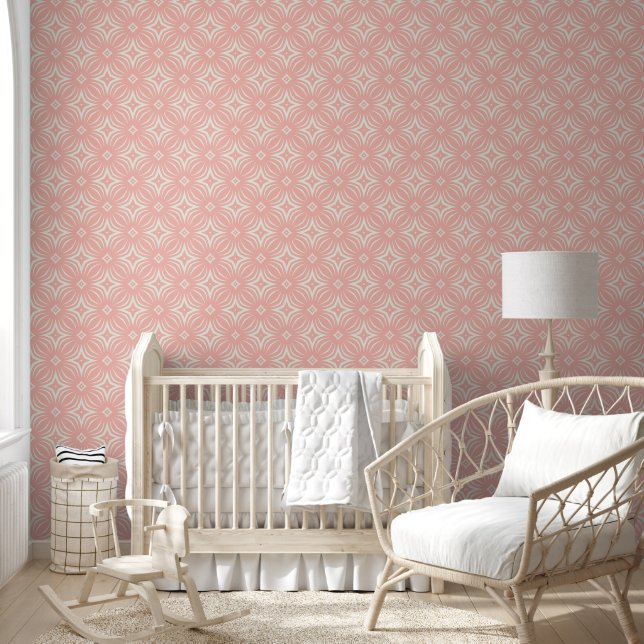 Blush Pink and Cream Infiniti Star Wallpaper (Kids)
