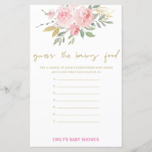 Blush Pink and Gold Baby Shower Game PRINTED