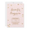 Blush pink and gold confetti modern wedding invite