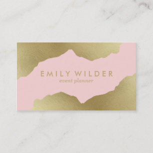 Blush Pink and Gold Dipped   Business Card