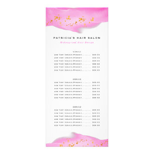 Blush Pink And Gold Glitter Biz Rack Card