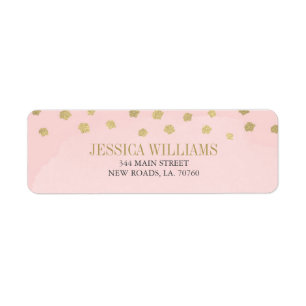 Blush Pink and Gold Luxury Graduation Labels