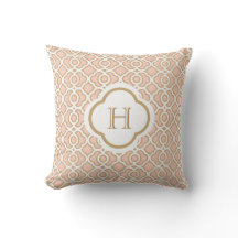 Blush PInk and Gold Moroccan Monogram