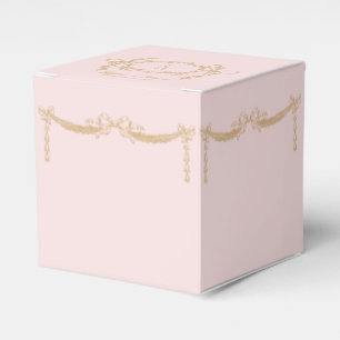 Blush Pink and Gold Wedding Swag Envelope Favour Box