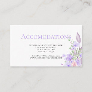 Blush Pink and Lavender Floral Spring Bouquet Enclosure Card