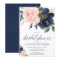 Blush pink and navy blue floral bridal shower