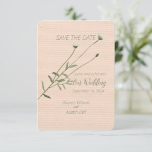 Blush Pink and One Single Daisy Save The Date