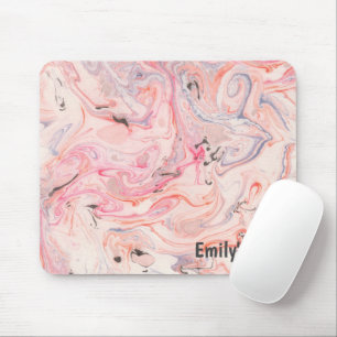 Blush Pink and Purple Marbling Mouse Mat