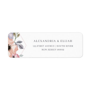 Blush Pink and Rose Geometric Floral   Wedding