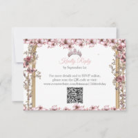Blush Pink and Silver Tiara Floral Quinceañera