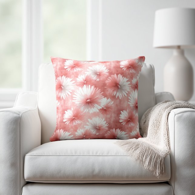 Blush Pink and White Floral Cushion (Creator Uploaded)