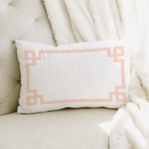 Blush Pink and White Greek Key | Editable Colours