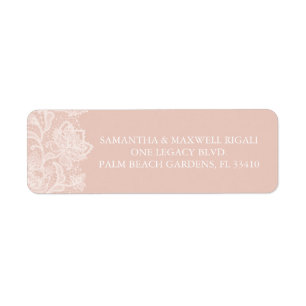 Blush Pink and White Lace