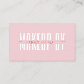 Blush Pink And white Minimal Business Card