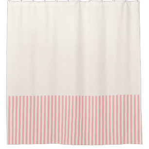 Blush Pink and white stripe Shower Curtain