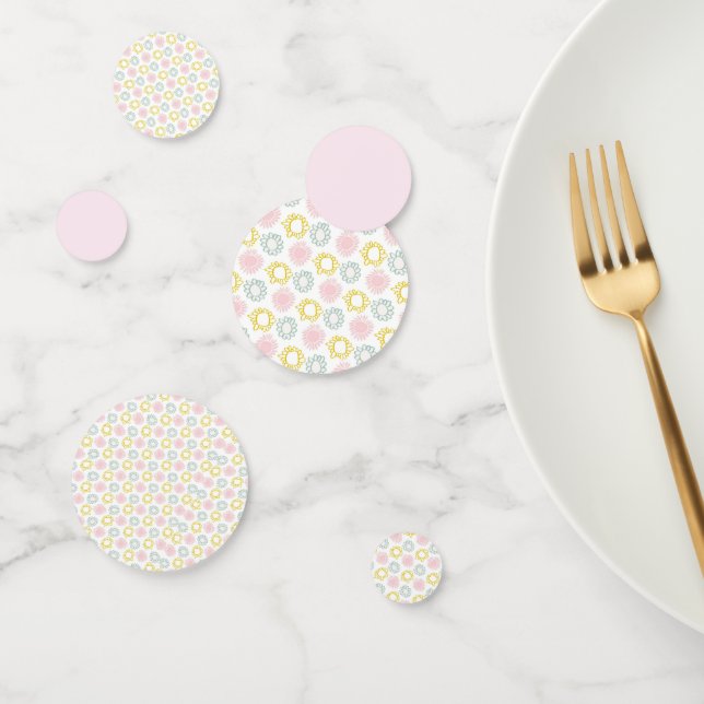 Blush Pink and White Stripes | Baby Shower Confetti (Group)