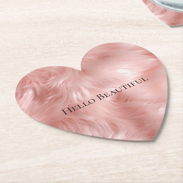 Blush Pink Animal Paper Coaster (Angled)