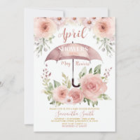 Blush Pink April Showers Bring May Flower Umbrella