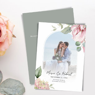 Blush Pink Arch Floral Wedding Elegant Save The Date