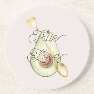 Blush Pink Avocado Heart Spoon Coaster